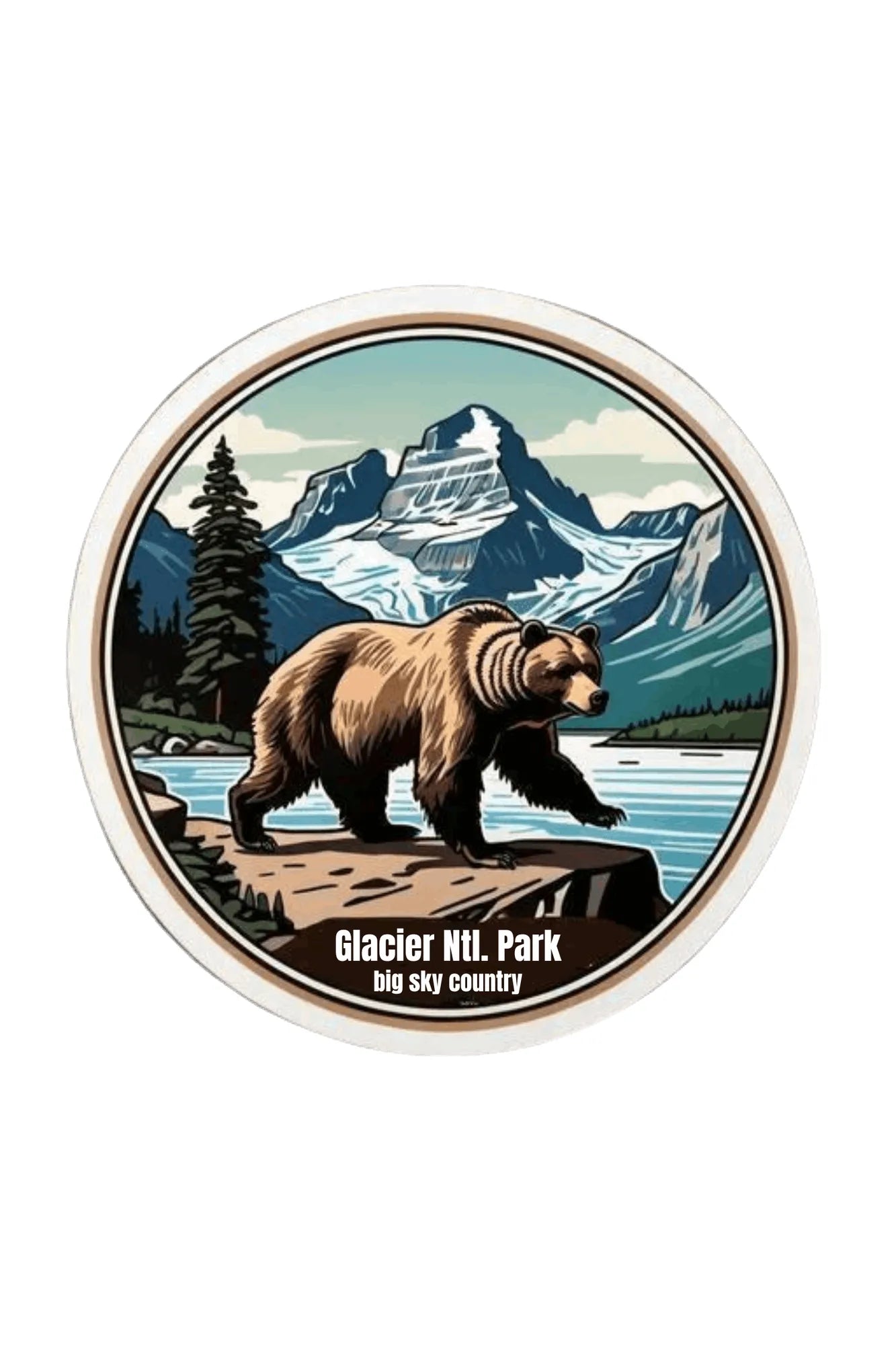 Glacier National Park Sticker - Wild Beauty in Every Peak