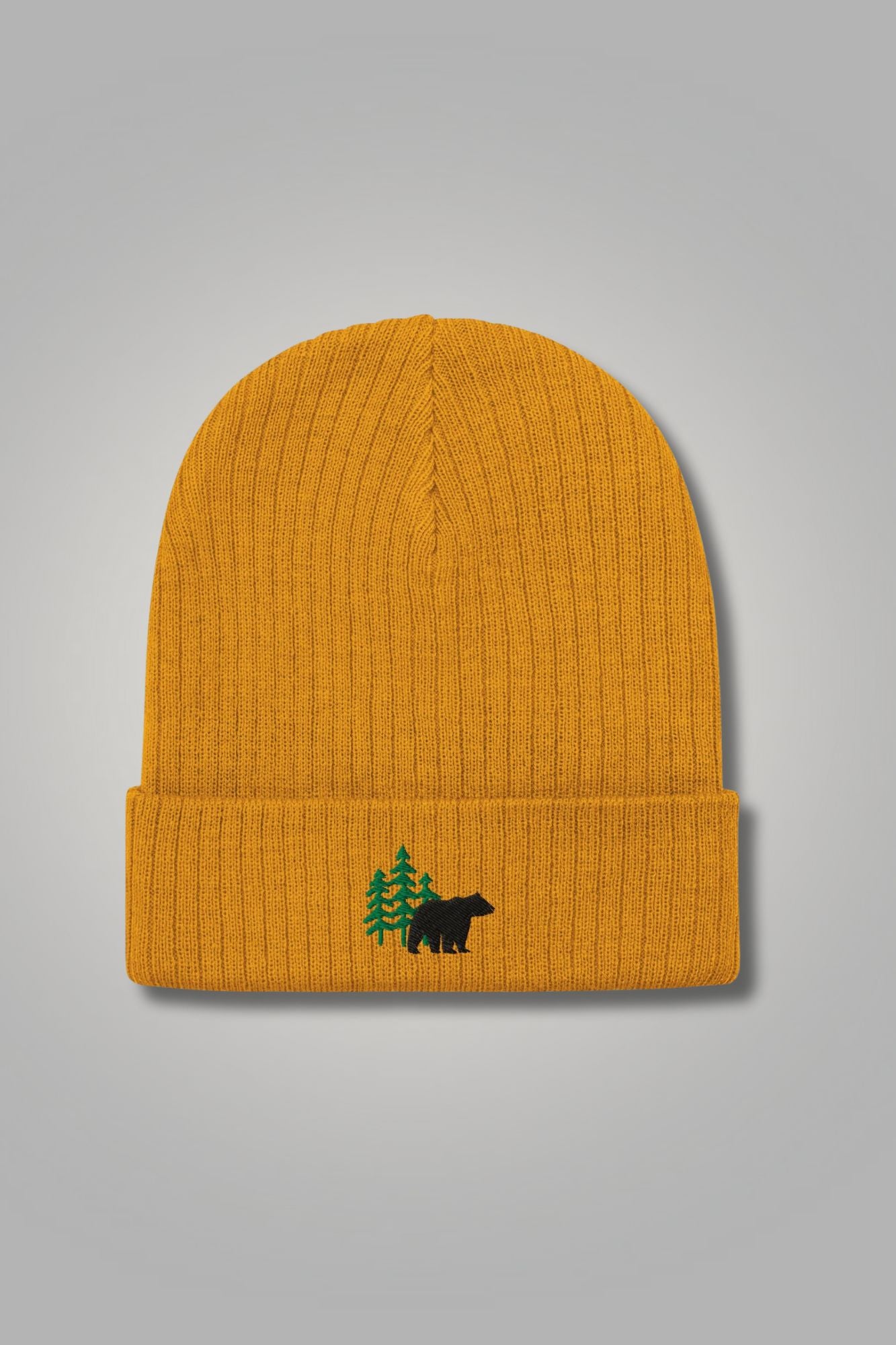 Embroidered Bear Beanie – Cozy Trail Cap for Cold Weather