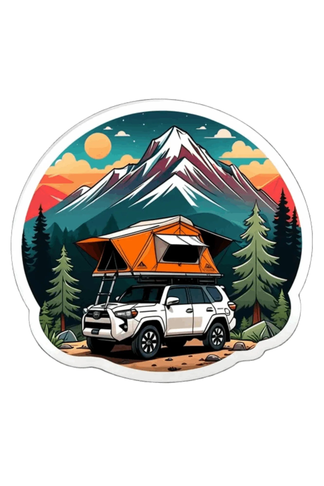 Roof top tent suv sticker
