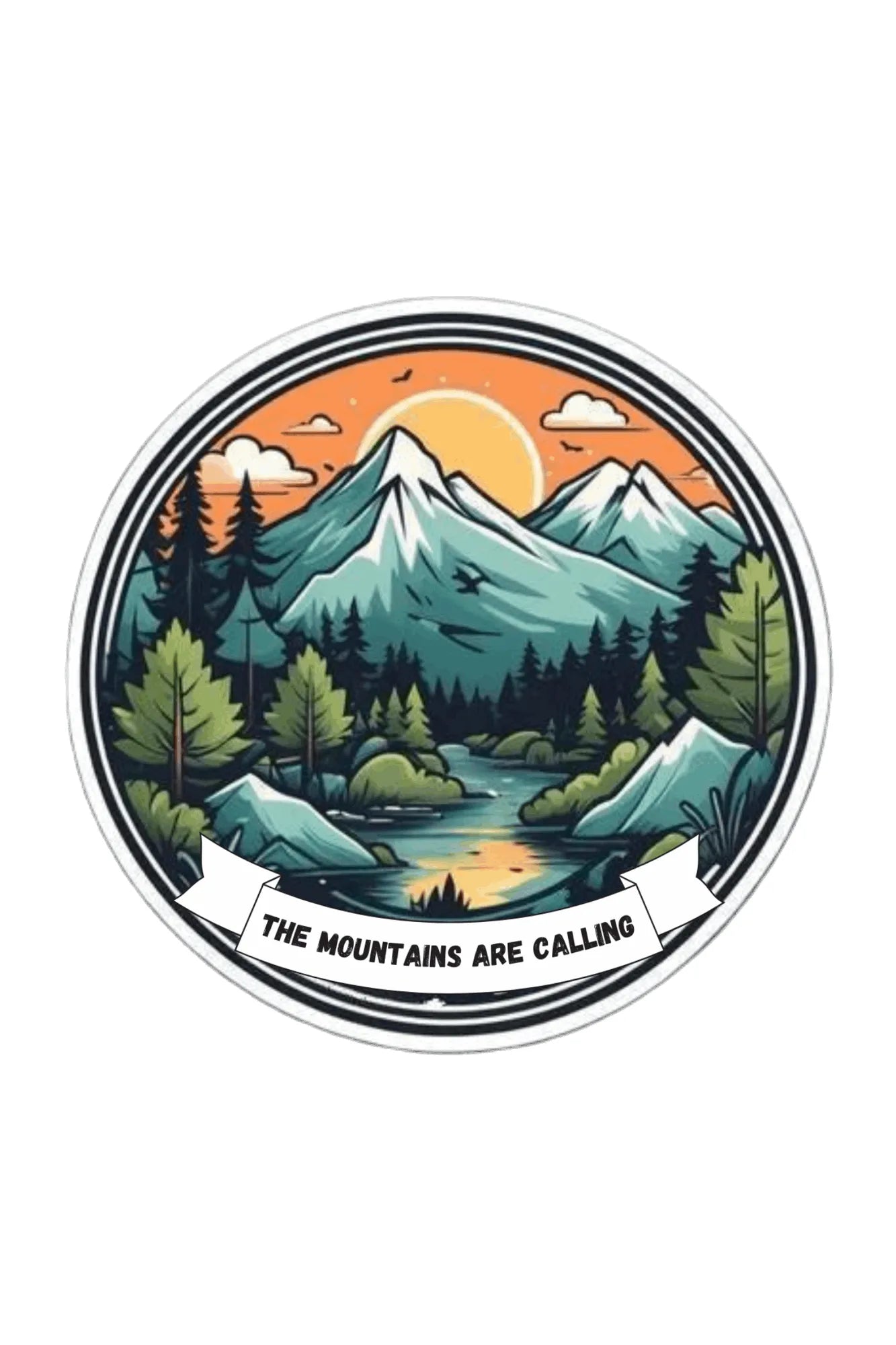 the mountains are callling sticker!