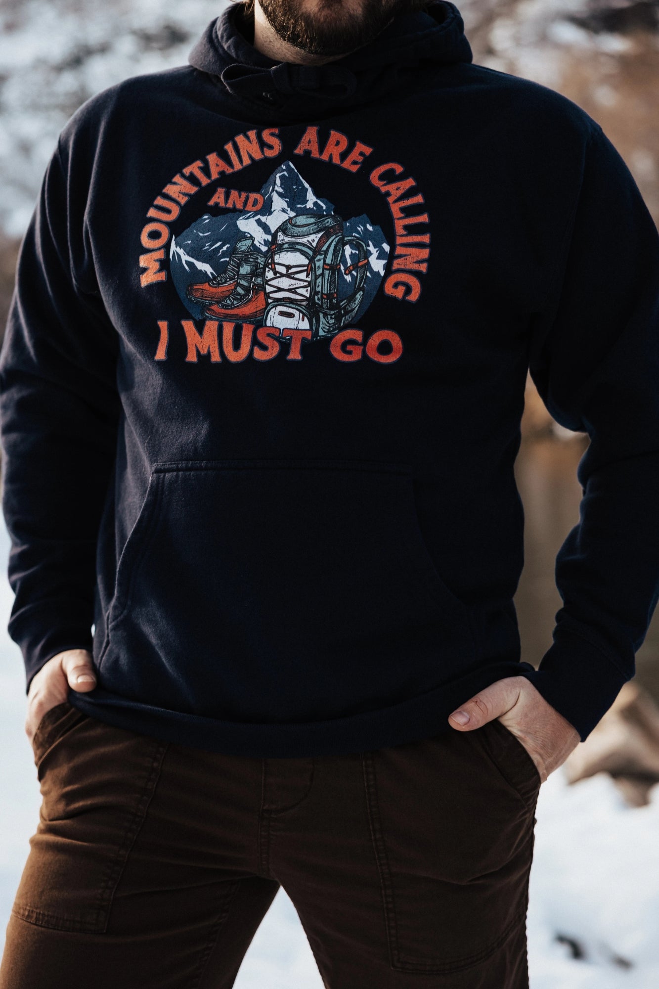 The Mountains are calling Hike Graphic hoodie Unisex Hoodie