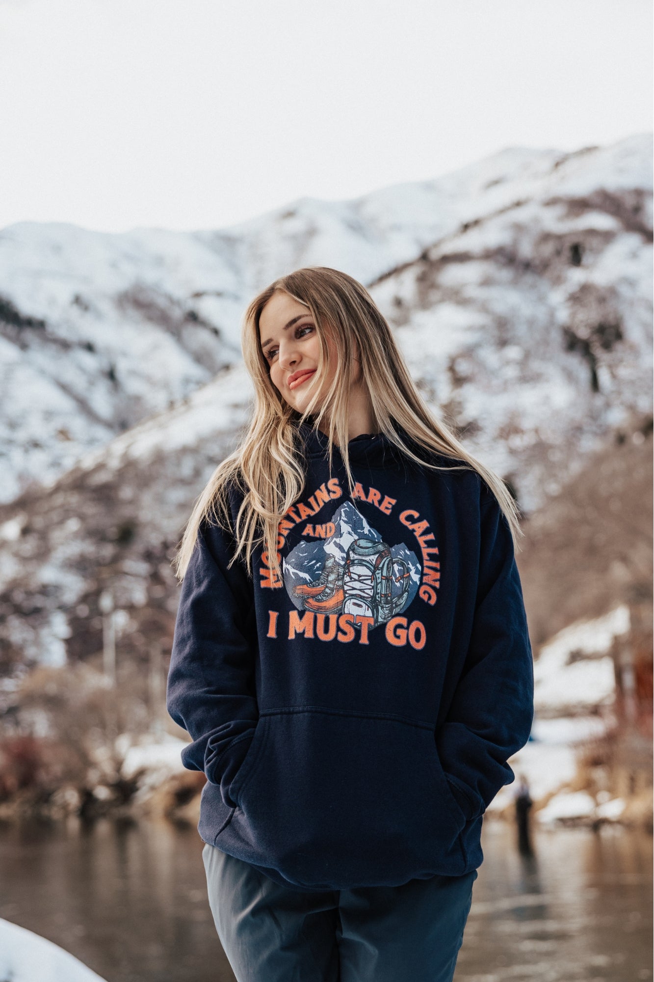 The Mountains are calling Hike Graphic hoodie Unisex Hoodie