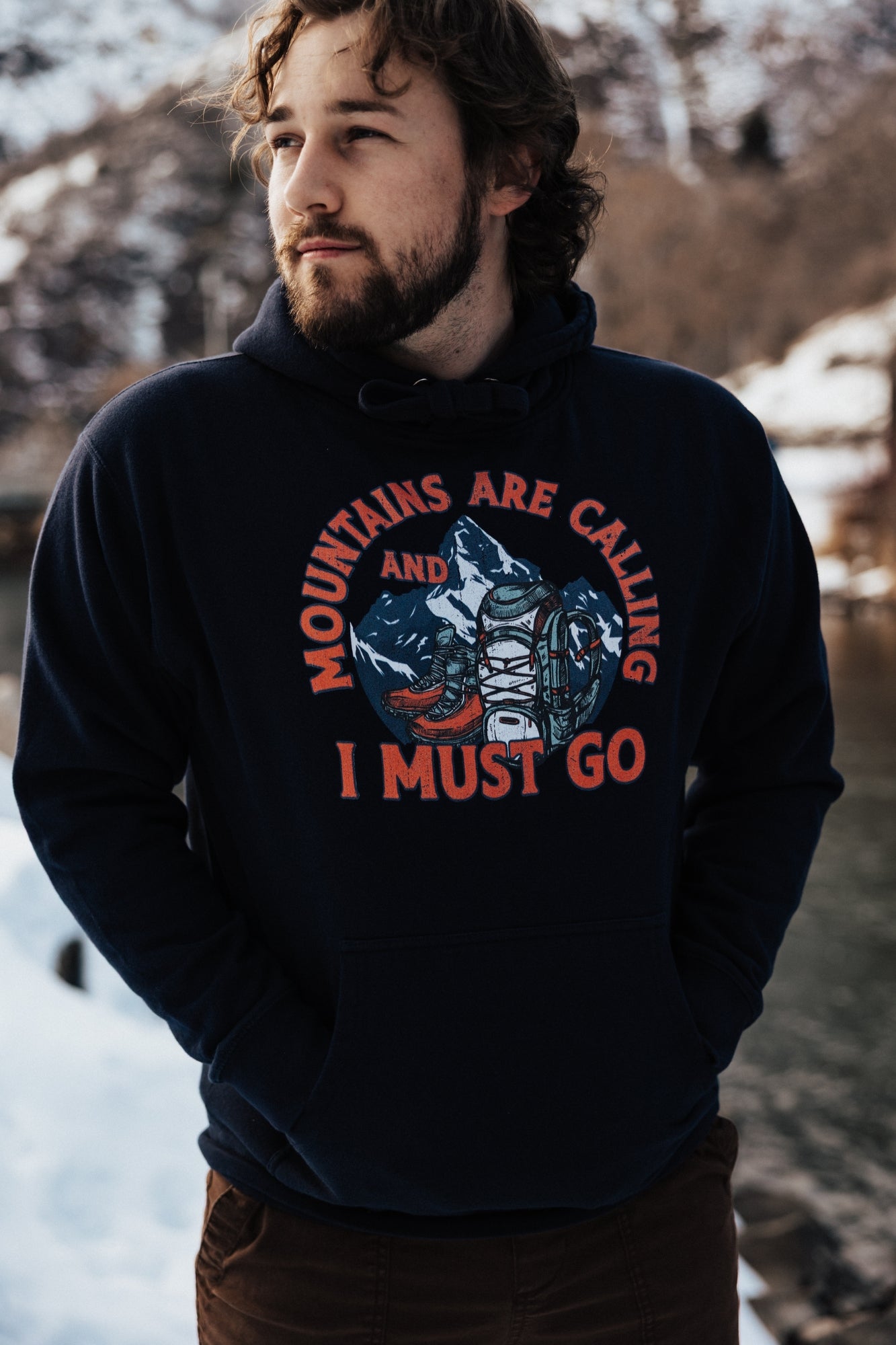The Mountains are calling Hike Graphic hoodie Unisex Hoodie