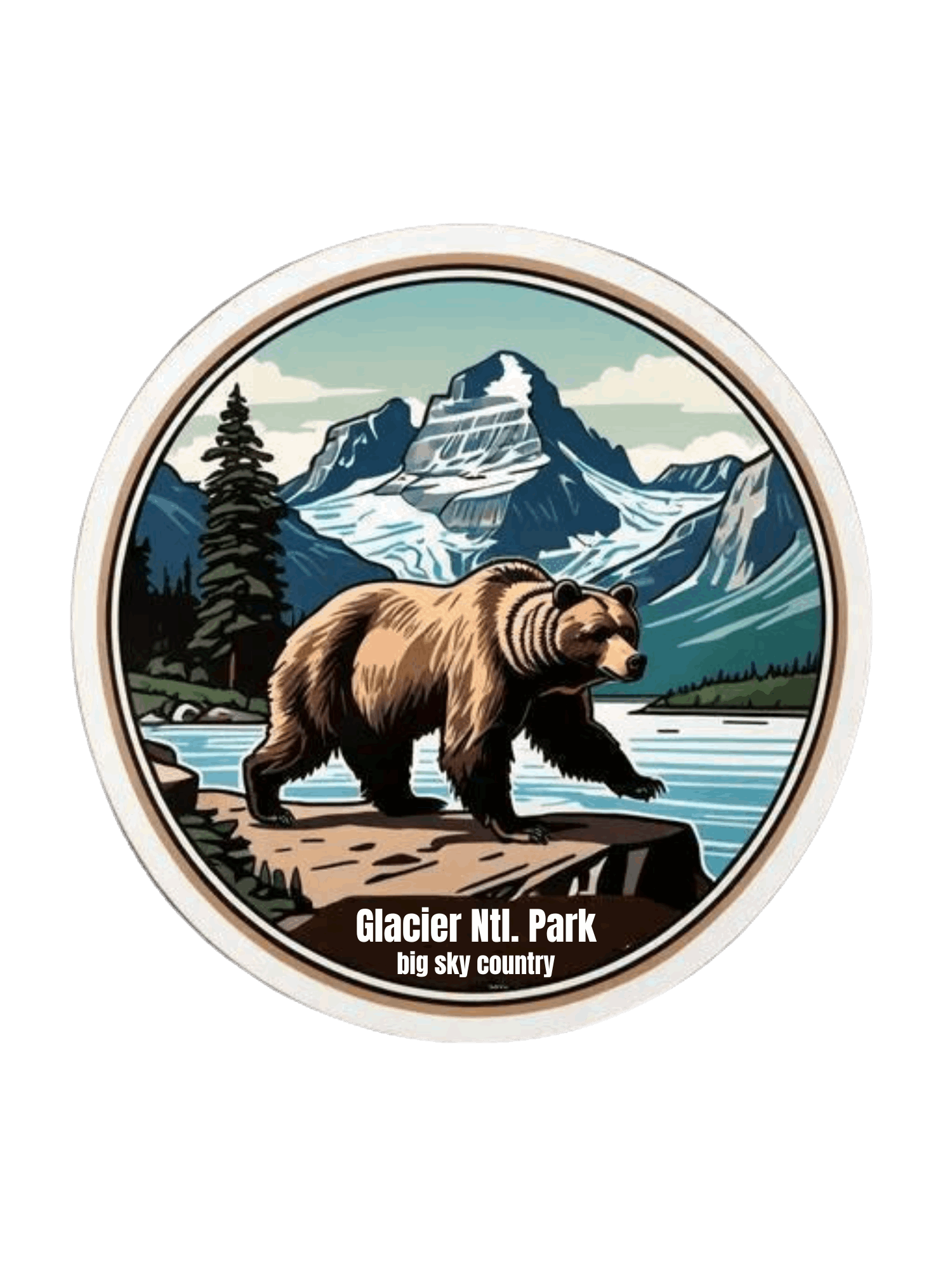 Glacier National Park Sticker - Wild Beauty in Every Peak