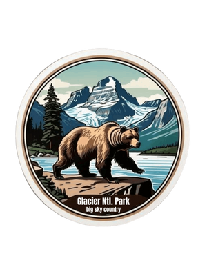 Glacier National Park Sticker - Wild Beauty in Every Peak