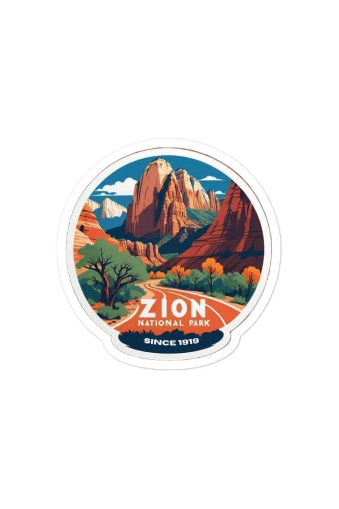 Zion National Park Sticker - Adventure in the Red Rocks