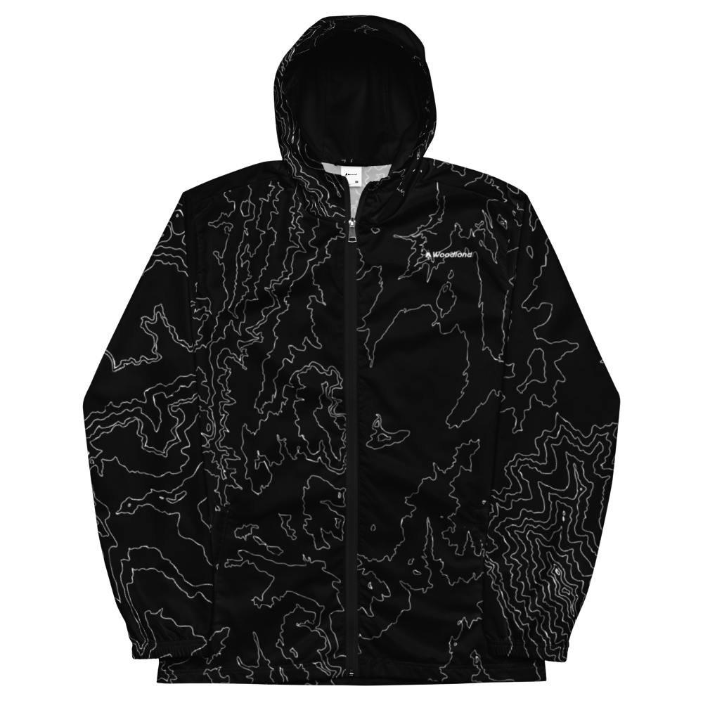 Unisex Topography Windbreaker – Lightweight Outdoor Jacket for Hiking & Backpacking