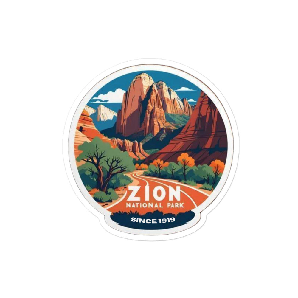 Zion National Park Sticker - Adventure in the Red Rocks