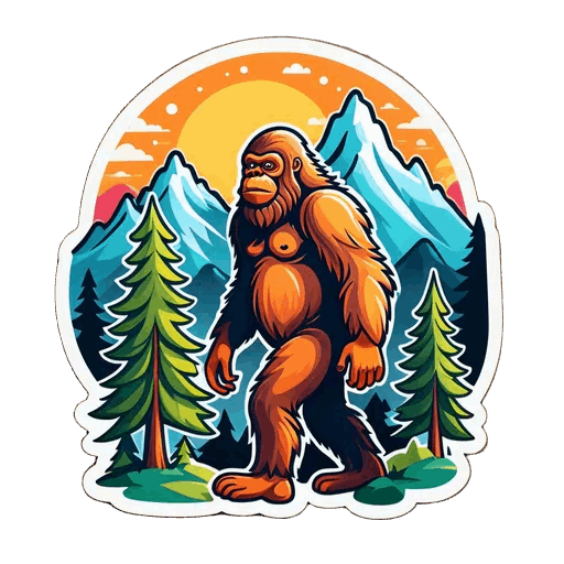 Sasquatch Sticker - Legendary Adventure Awaits